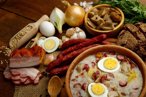 Authentic, traditional Polish food. Examples of genuine Polish cuisine